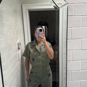 Pistola Olive Jumpsuit with Dark Star Accents